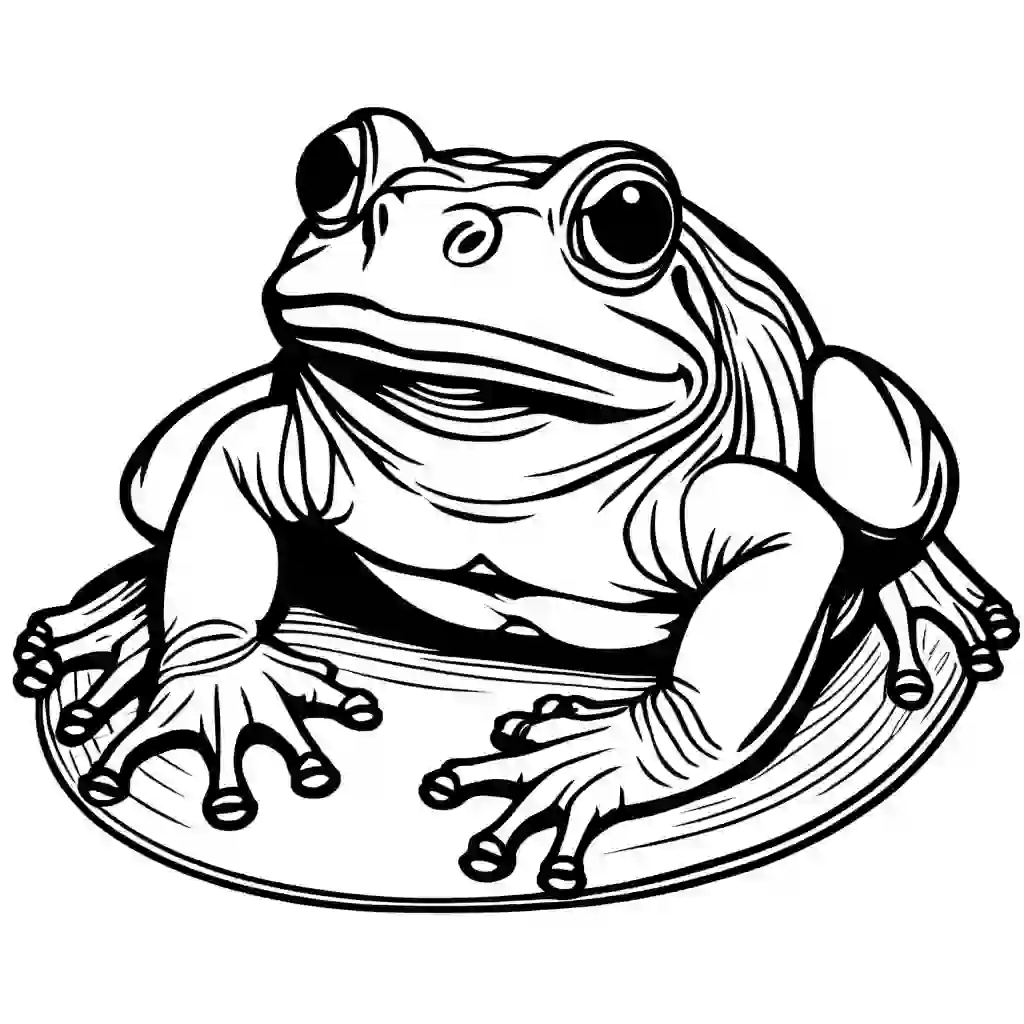 Bullfrog coloring pages